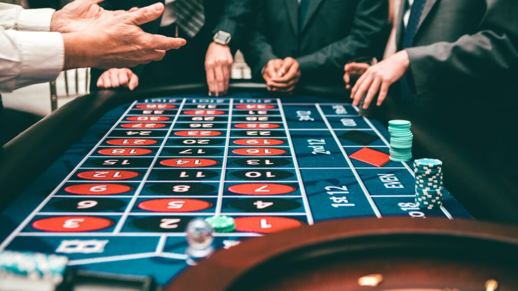 People playing roulette at the Casino